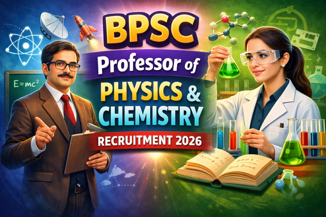 BPSC Professor of Physics & Chemistry Recruitment 2026.