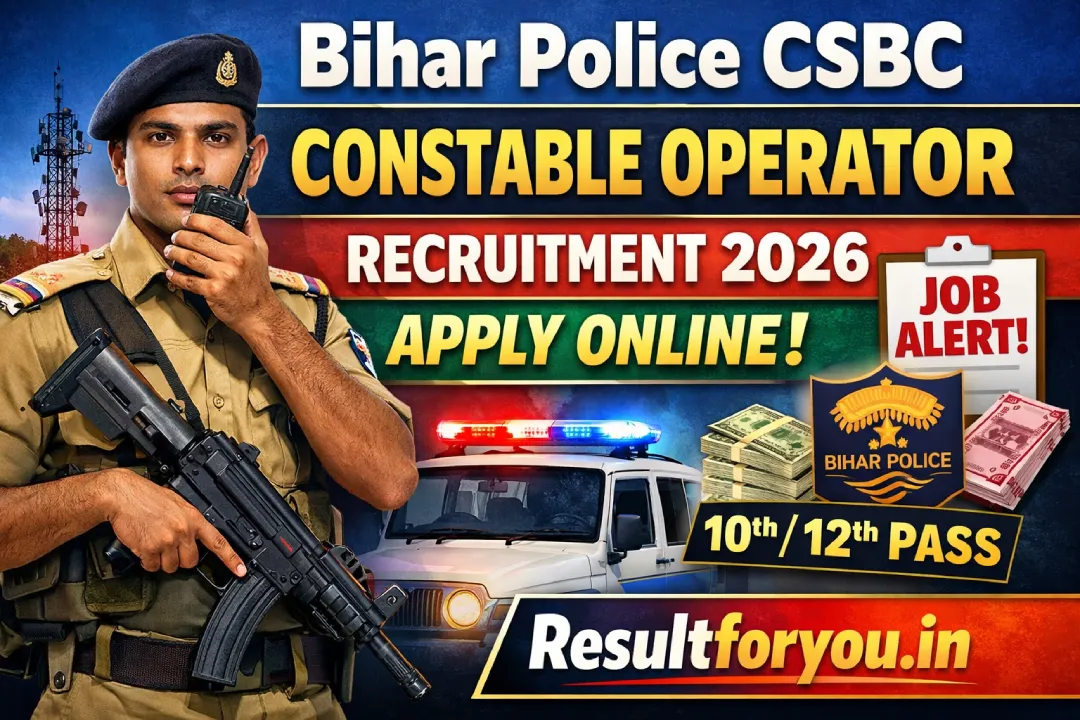 Bihar Police CSBC Constable Operator Recruitment 2026 – Apply Online