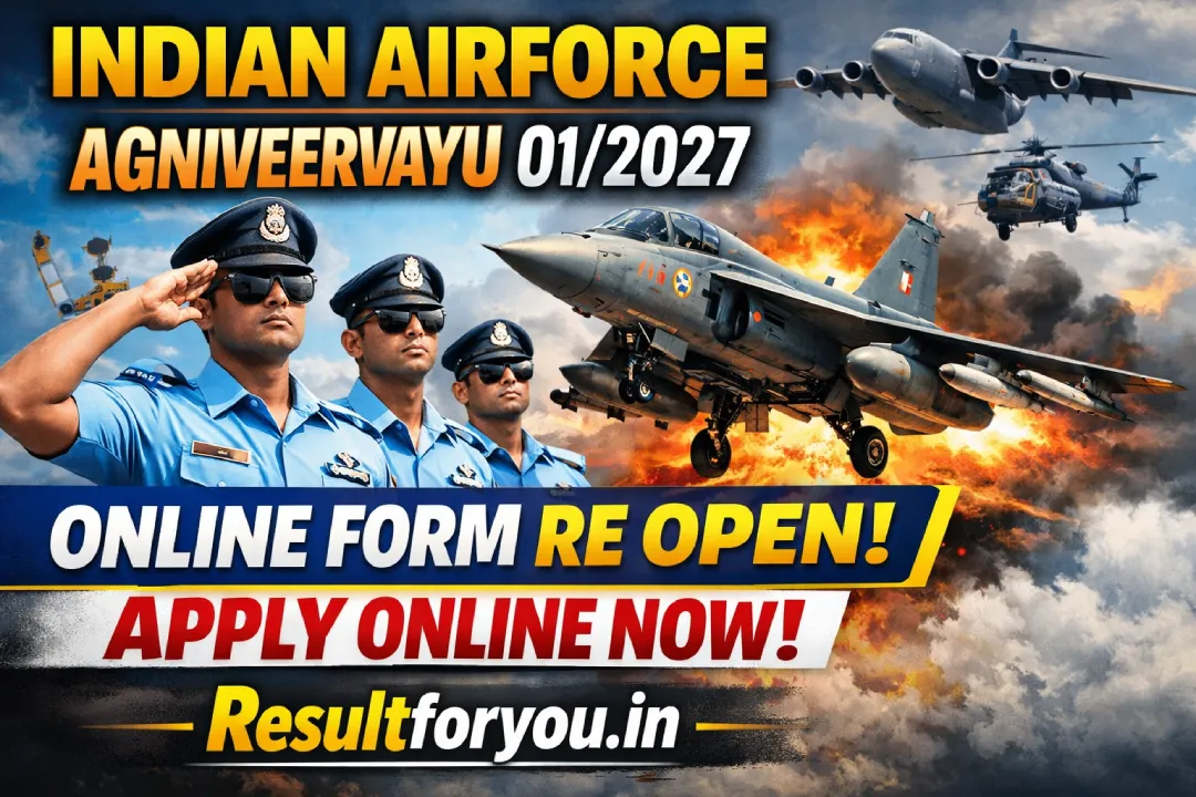 Indian Airforce Agniveervayu 01/2027 Online Form