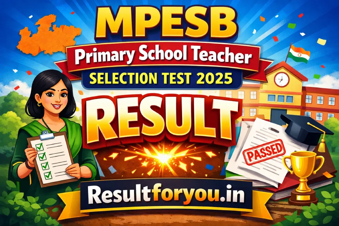MPESB Primary School Teacher Selection Test 2025 Result