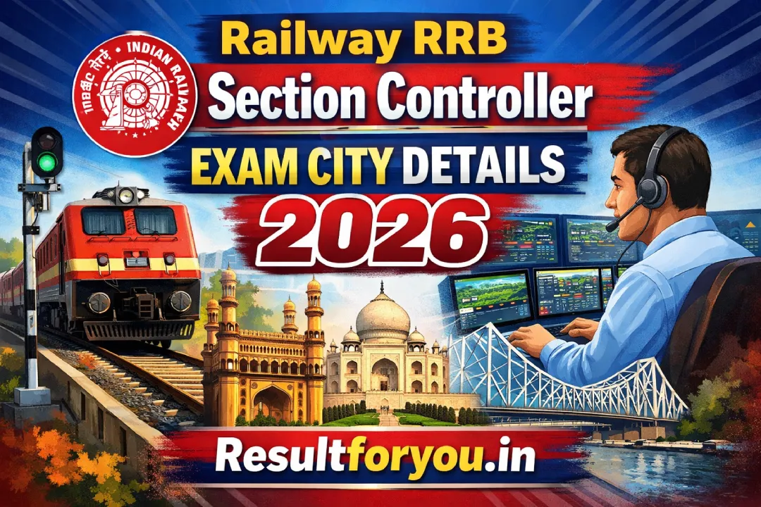 RRB Section Controller Exam City Details 2026