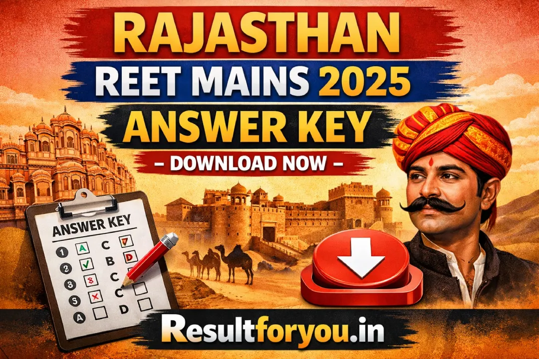 Rajasthan REET Mains 2025 Answer Key-Download Now