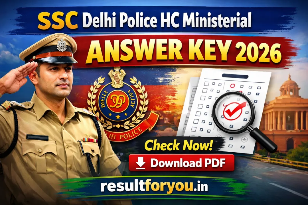 SSC Delhi Police HC Ministerial Answer Key 2026 – Check Score Now