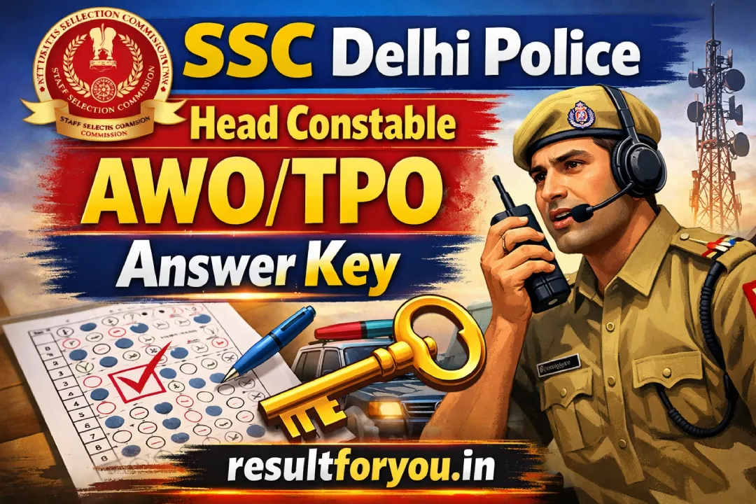 SSC Delhi Police Head Constable AWO/TPO Answer Key