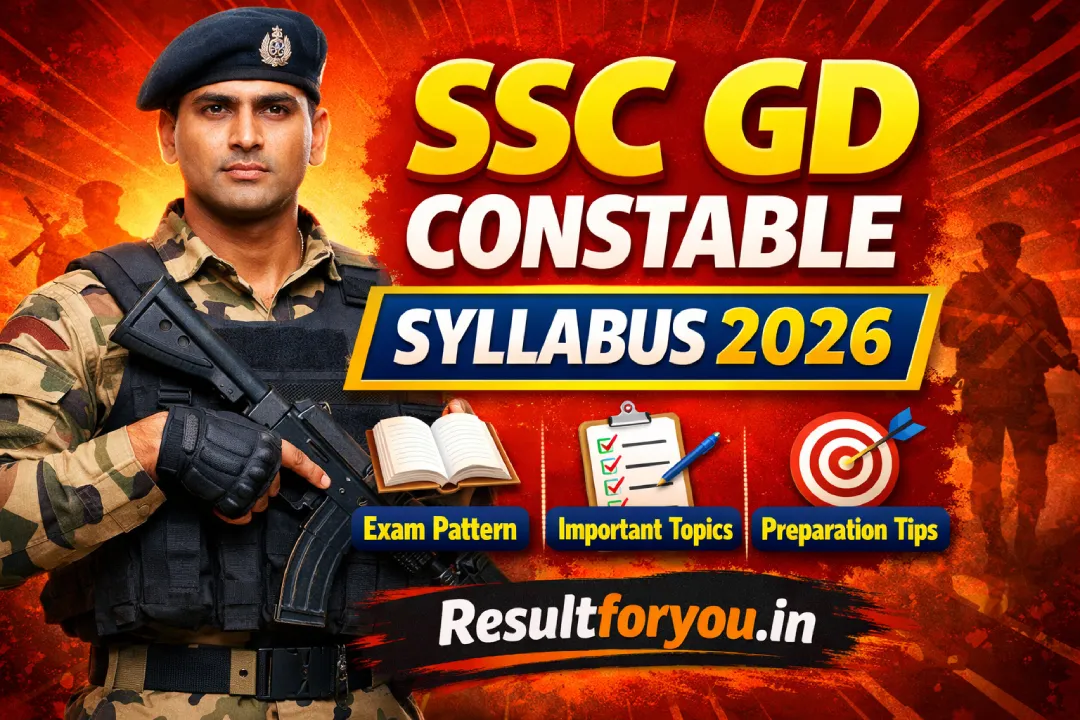 SSC GD Constable Syllabus 2026