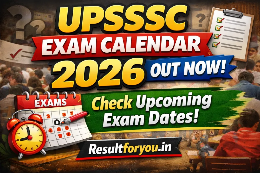 UPSSSC Exam Calendar 2026