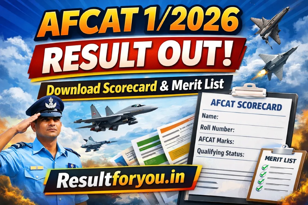 AFCAT 1/2026 Result Out: Download Scorecard & Merit List