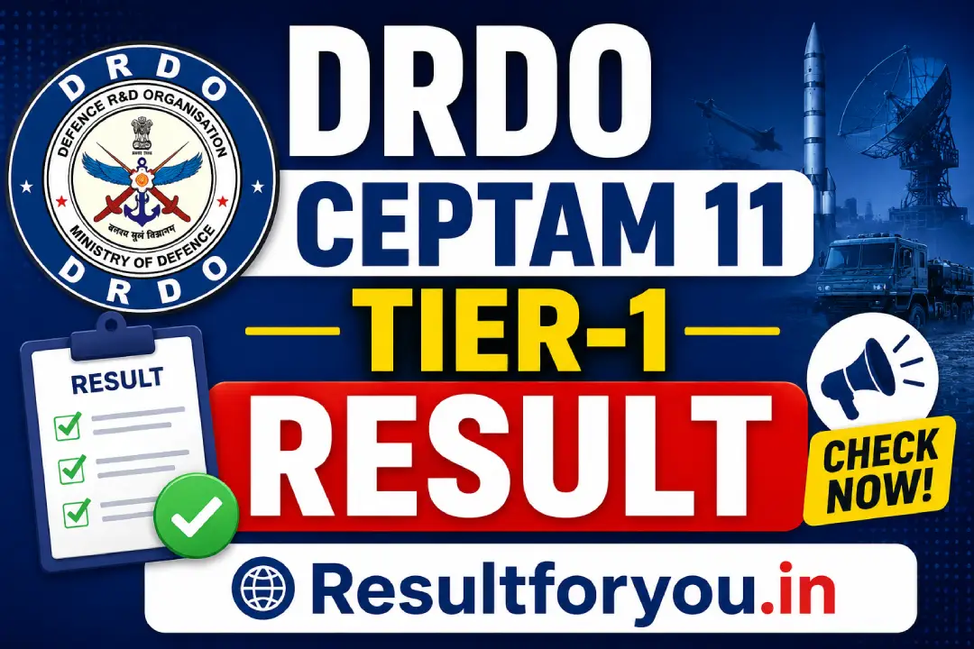 DRDO CEPTAM 11 Tier-1 Result