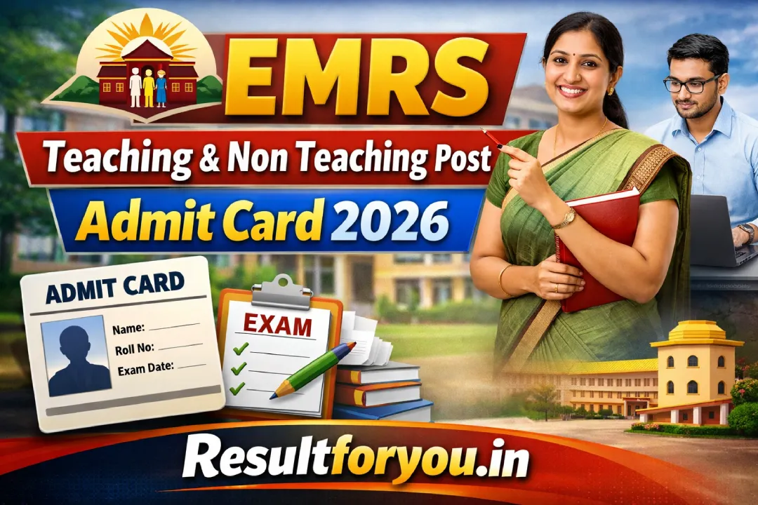 EMRS Teaching & Non Teaching Post Admit Card 2026