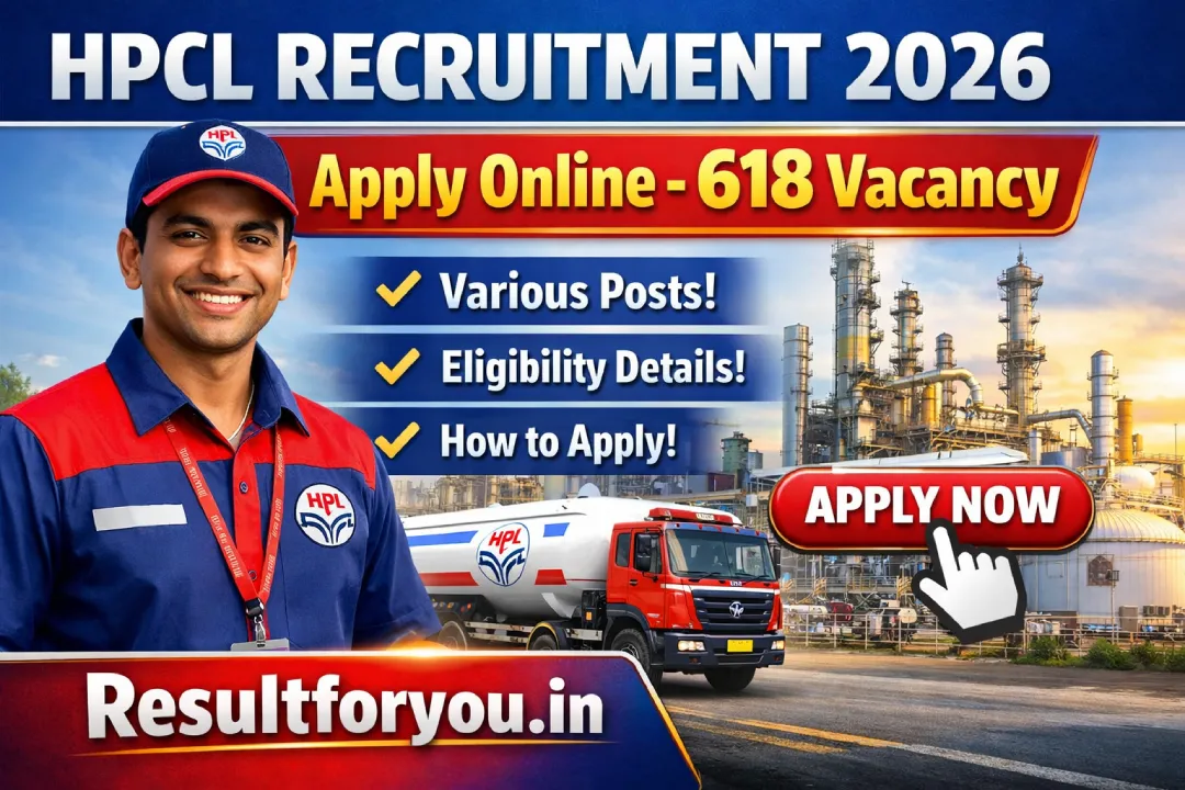HPCL Recruitment 2026 Apply Online-618 Vacancy