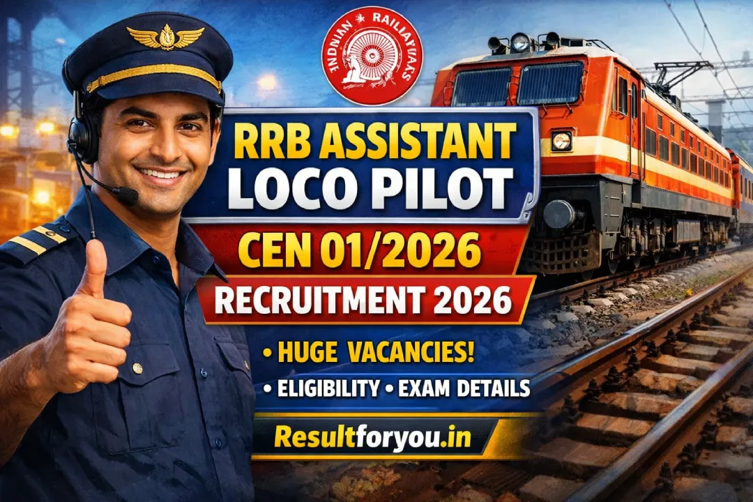 RRB Assistant Loco Pilot CEN 01/2026 Recruitment