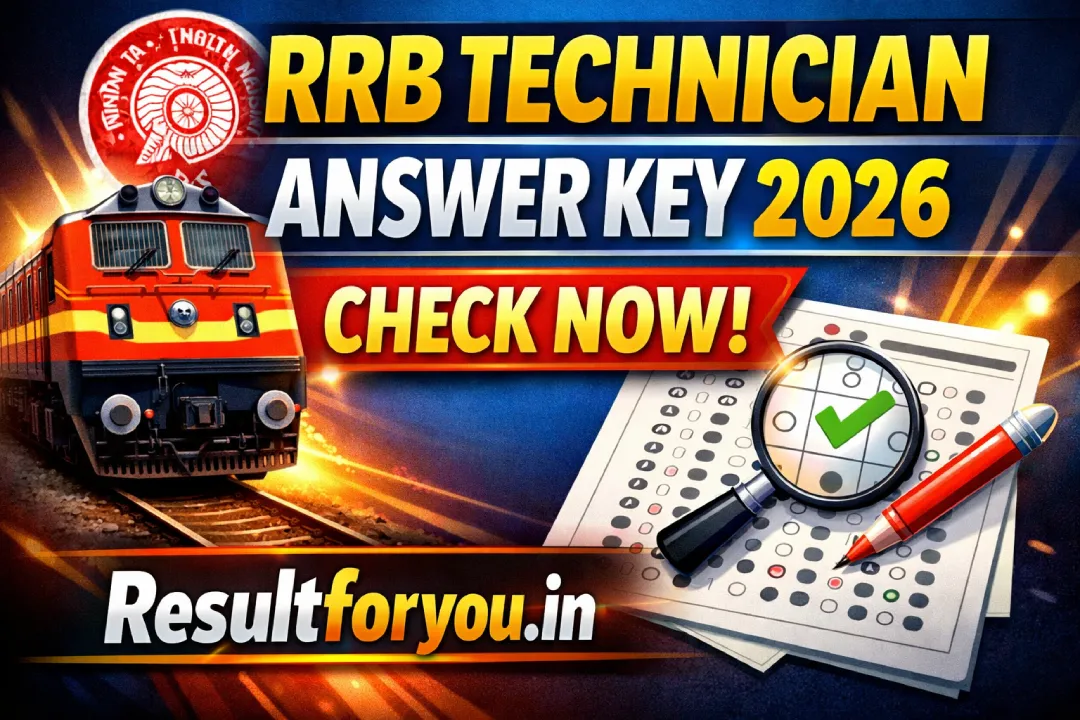 RRB Technician Answer Key 2026