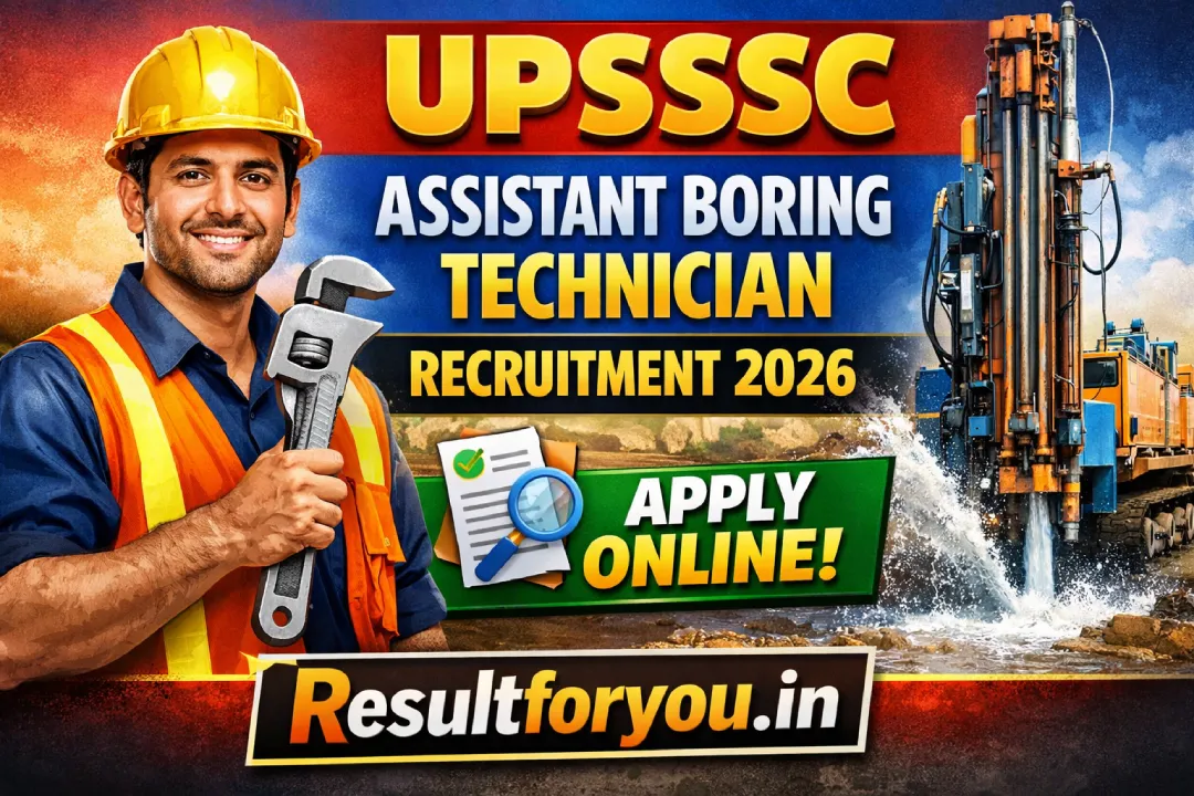 UPSSSC Assistant Boring Technician Recruitment 2026