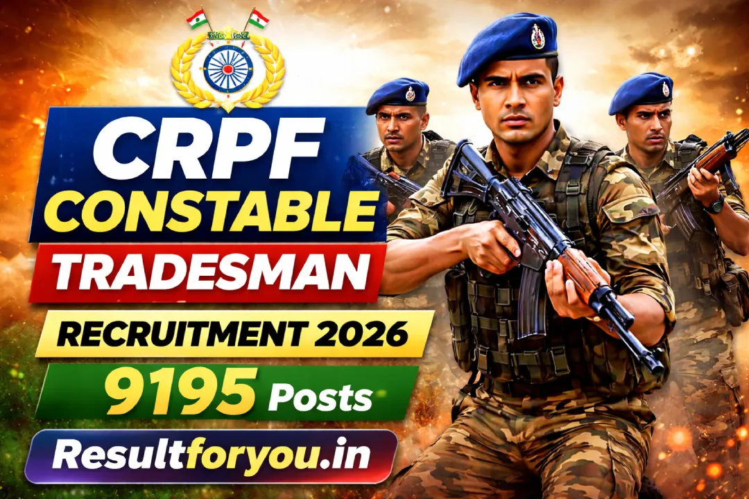 CRPF Constable Tradesman Recruitment 2026