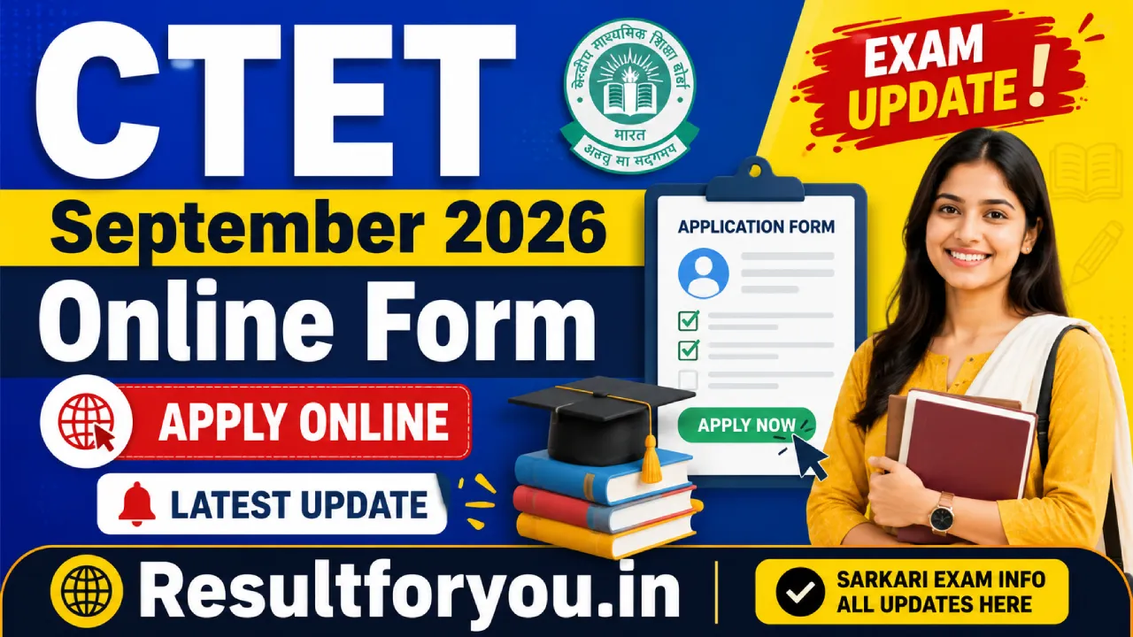 CTET September 2026 Online Form