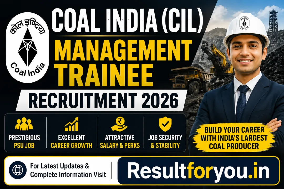 Coal India CIL Management Trainee Recruitment 2026