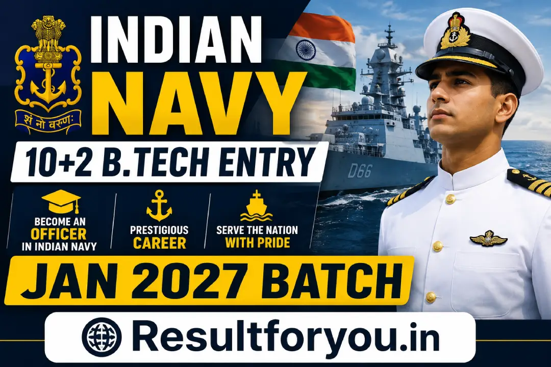 Indian Navy 10+2 B.Tech Entry 2026
