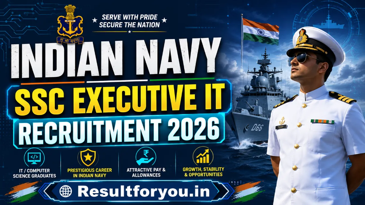 Indian Navy SSC Executive IT Recruitment 2026