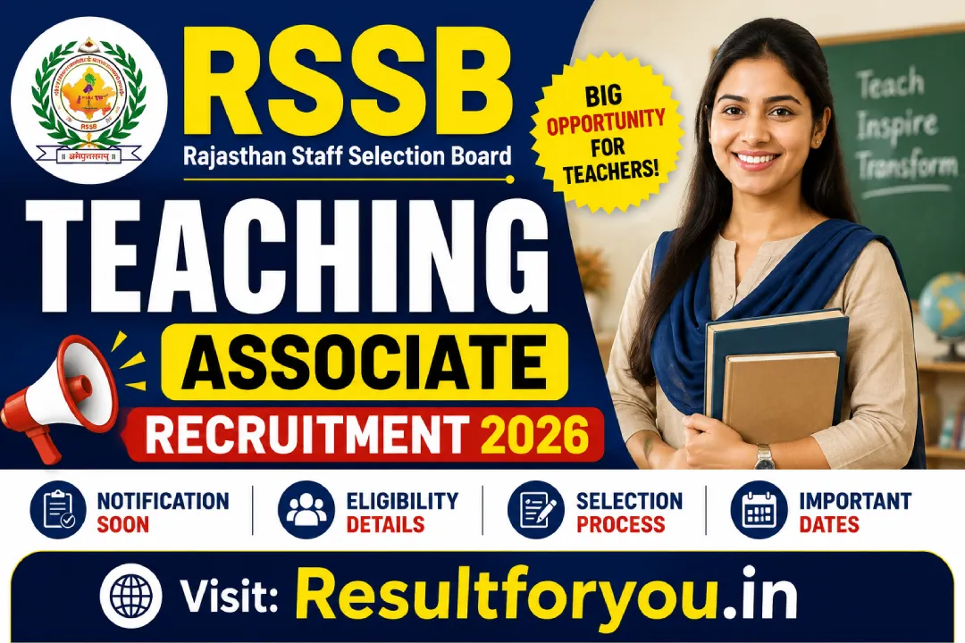 RSSB Teaching Associate Recruitment 2026
