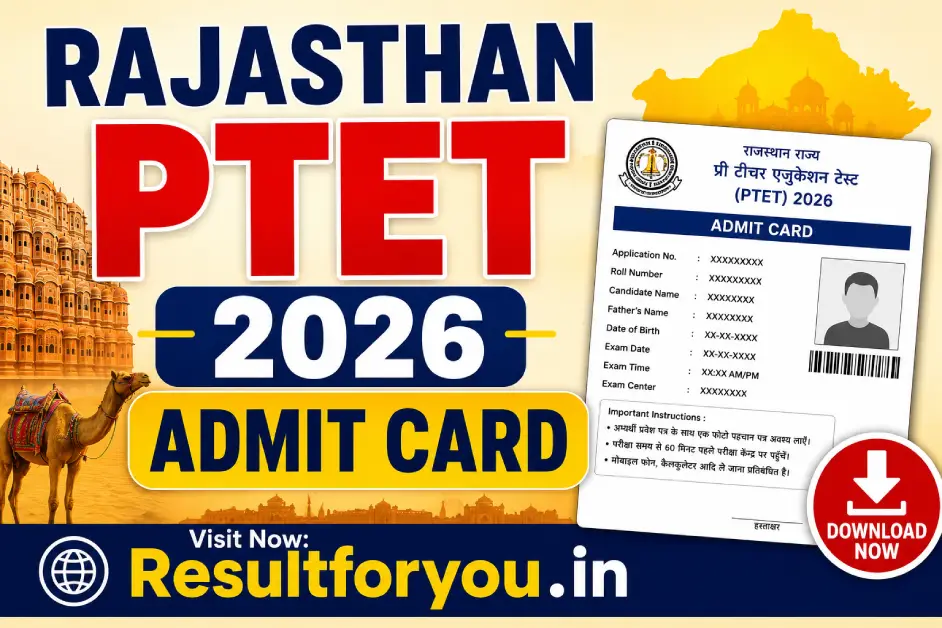 Rajasthan PTET 2026 Admit Card