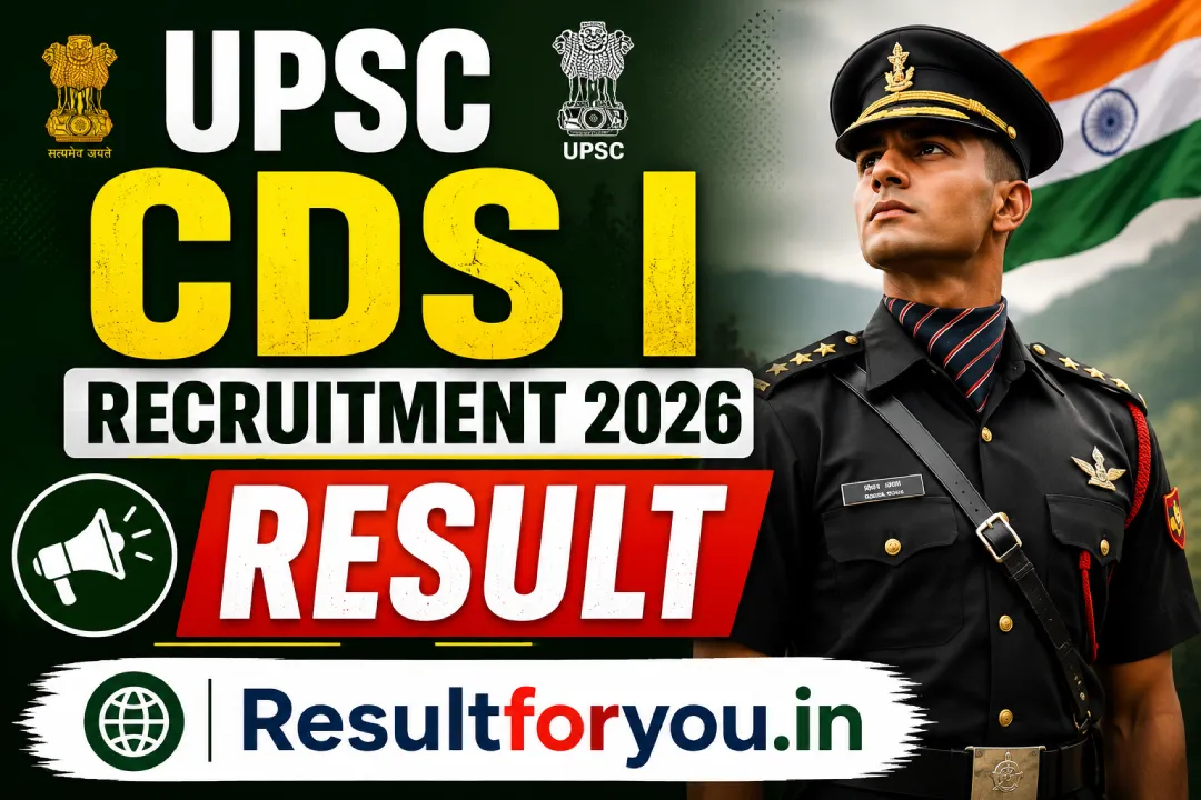 UPSC CDS I Recruitment 2026 Result