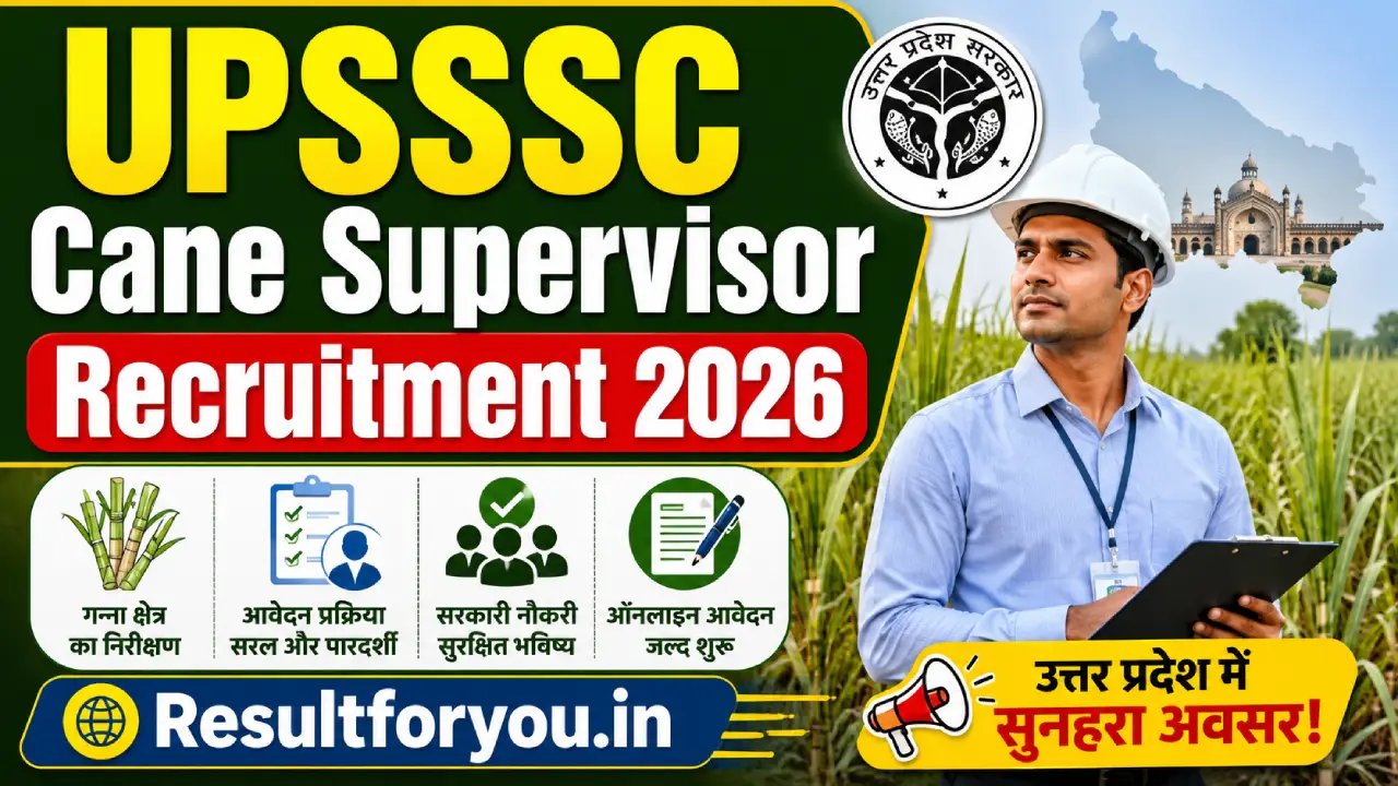 UPSSSC Cane Supervisor Recruitment 2026