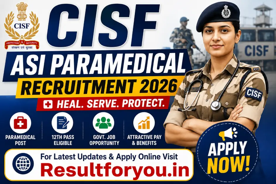 CISF ASI Paramedical Recruitment 2026