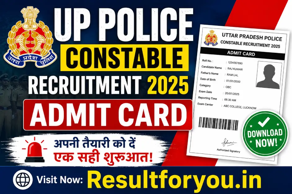 UP Police Constable Recruitment 2025 Admit Card